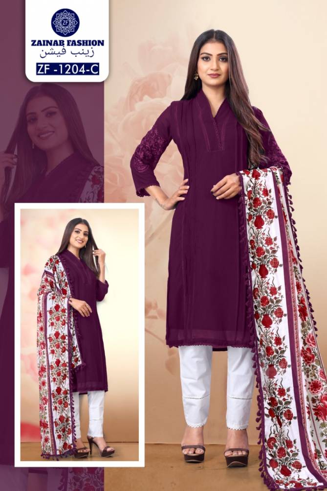 Zainab Aghanoor Ethnic Wear Wholesale Georgette Readymade Suits 